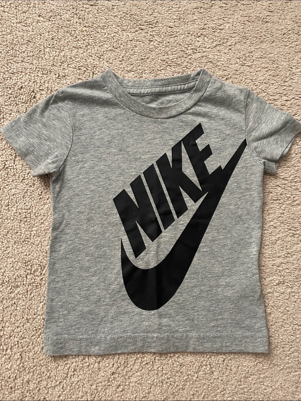 Nike Gray Tee with Large Black Swoosh Logo